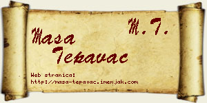 Maša Tepavac vizit kartica
